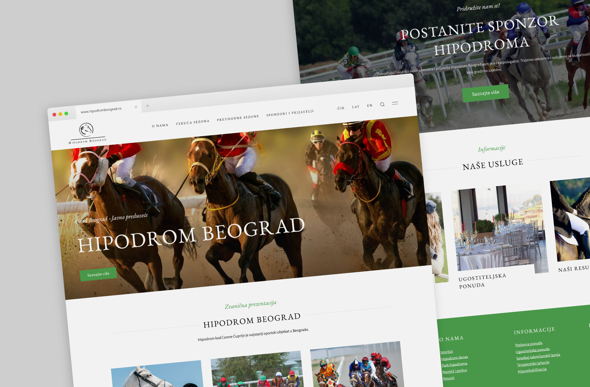 Hippodrome Belgrade website snapshot